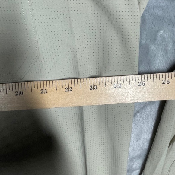 33000ft Mens XXL Long Sleeve Button Up Shirt Beige Utility Pocket Casual Work - Picture 5 of 8